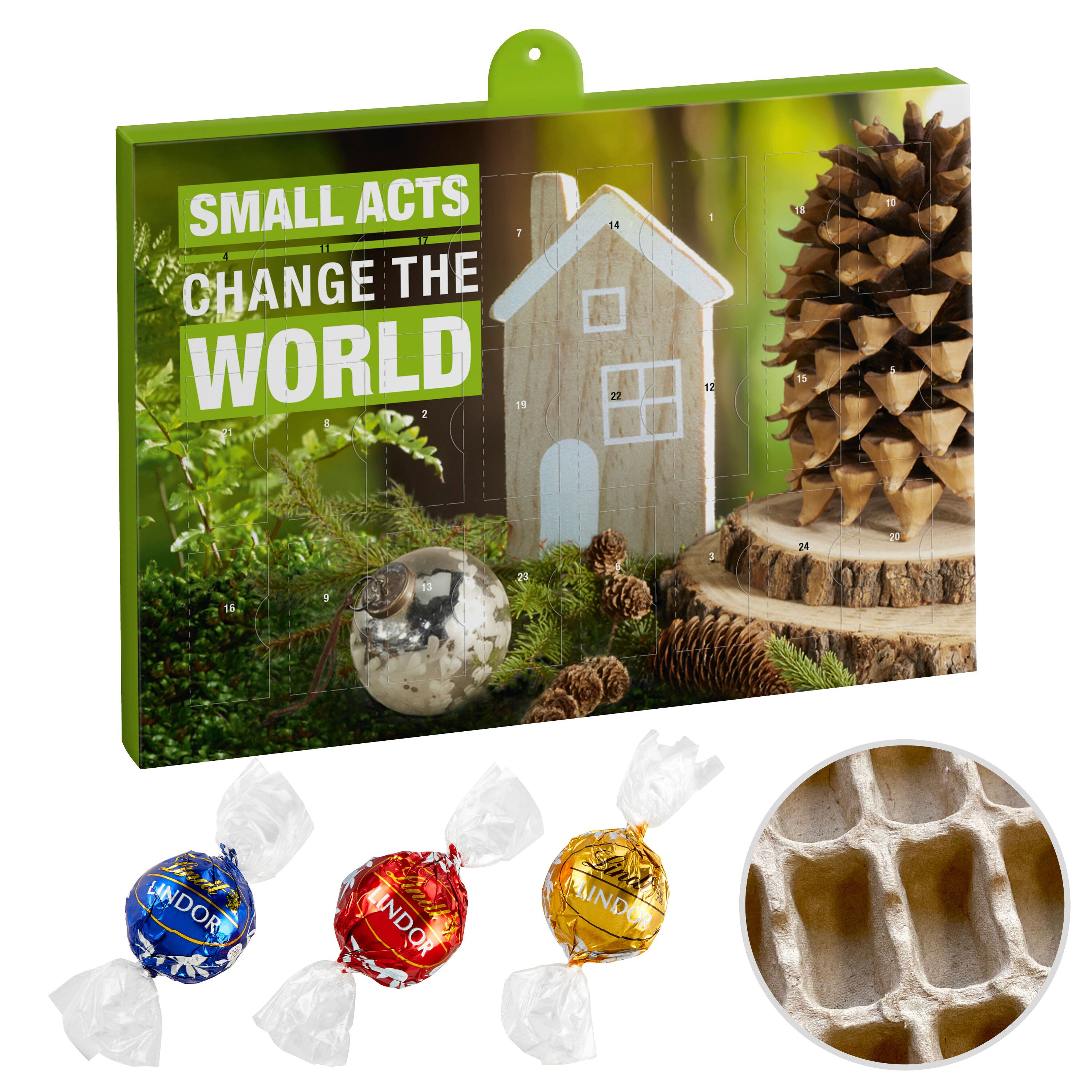 Premium Marken-Adventskalender PAPIER m. Lindor Kugeln-460