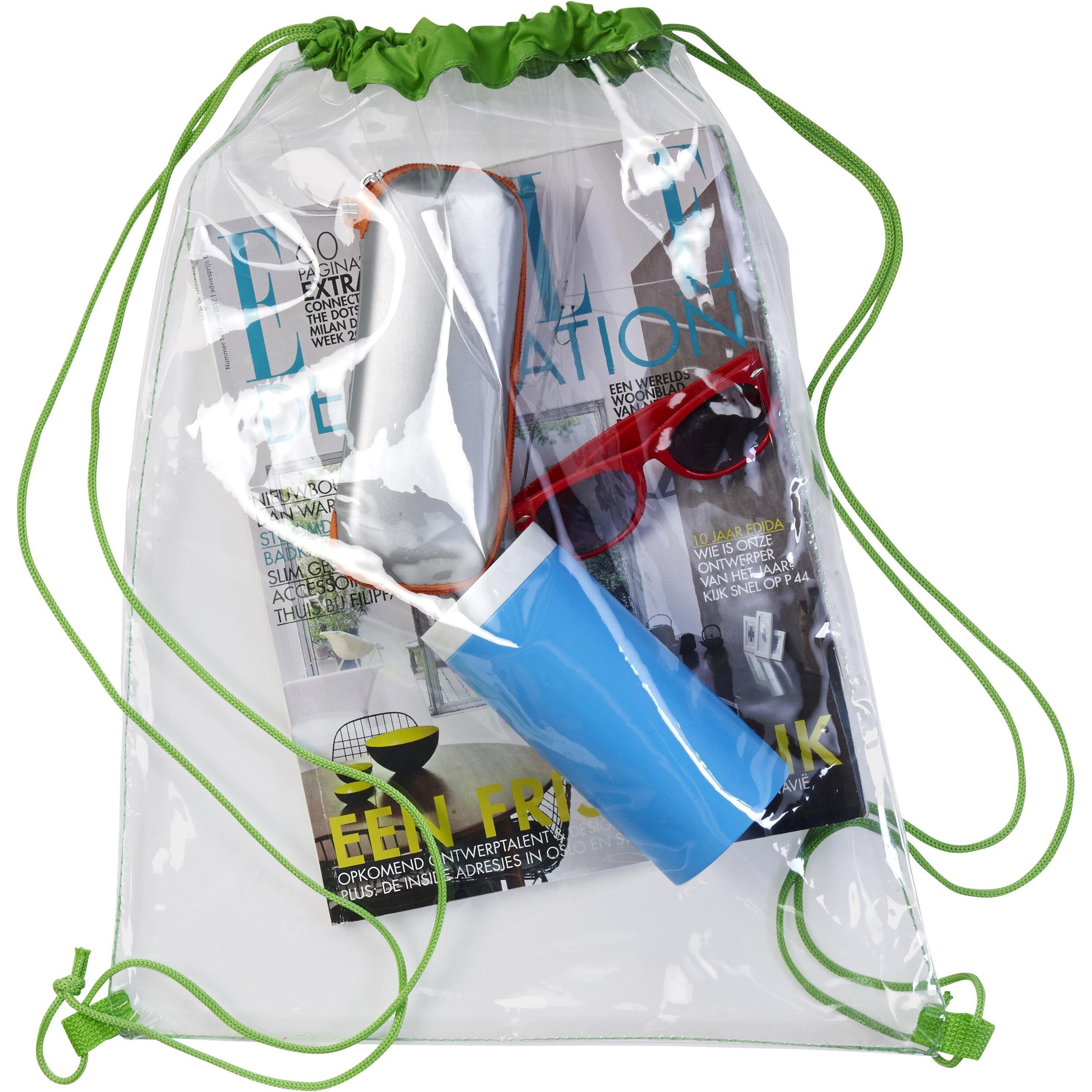 Schuh-/Rucksack (Turnbeutel) aus PVC Kiki - rot-488
