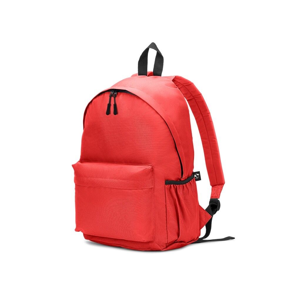 ROSARIO Klassischer Rucksack mit zeitlosem Design aus recyceltem 600D Polyester - rot-114