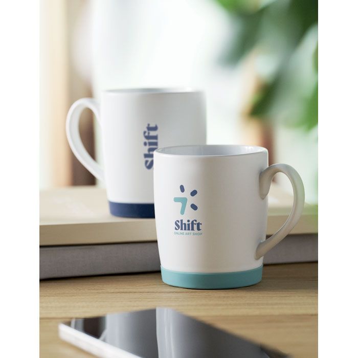 Keramikbecher 300 ml SILBASE - petrol-129