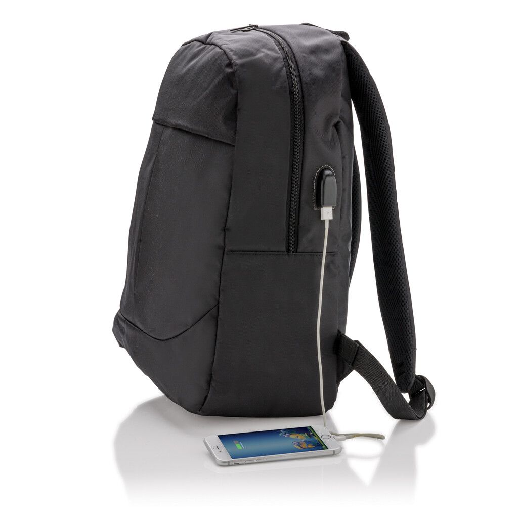 Power USB Laptop-Rucksack - schwarz-658