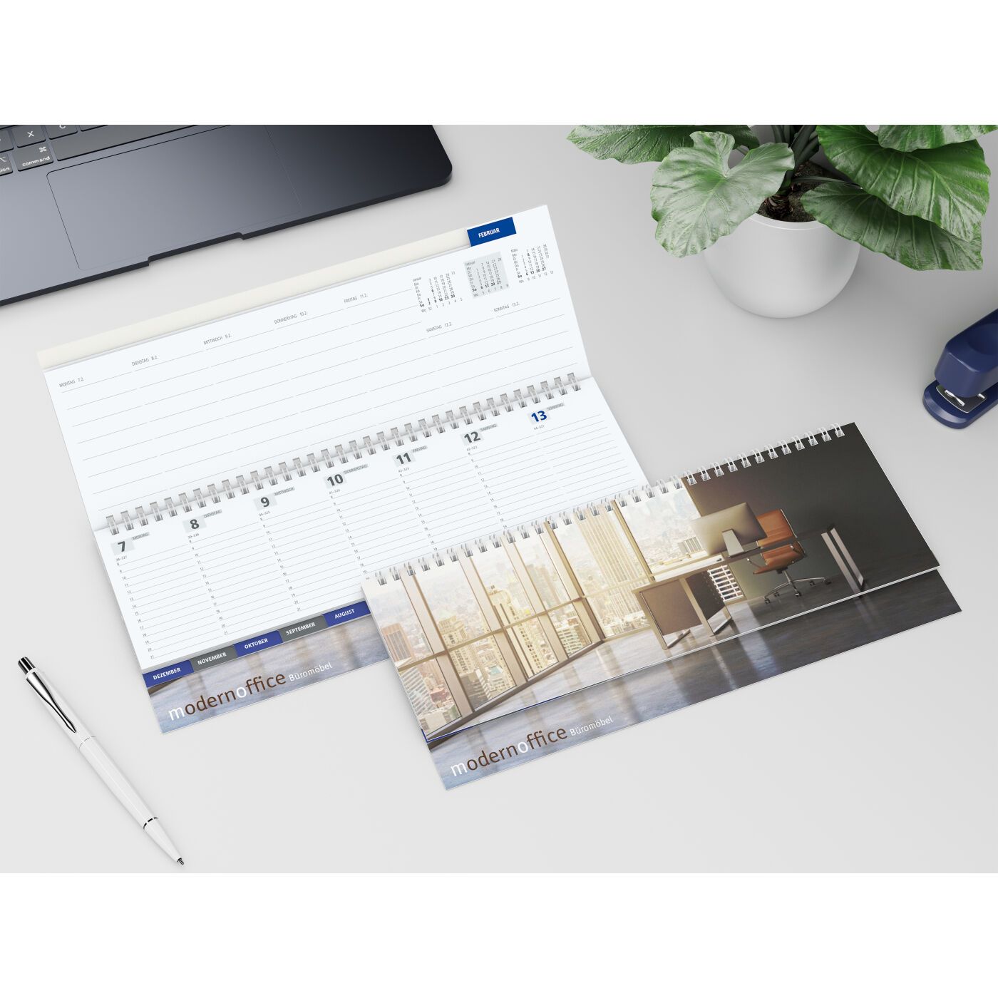 Tisch-Querkalender Master Register, Softcover Karton-49