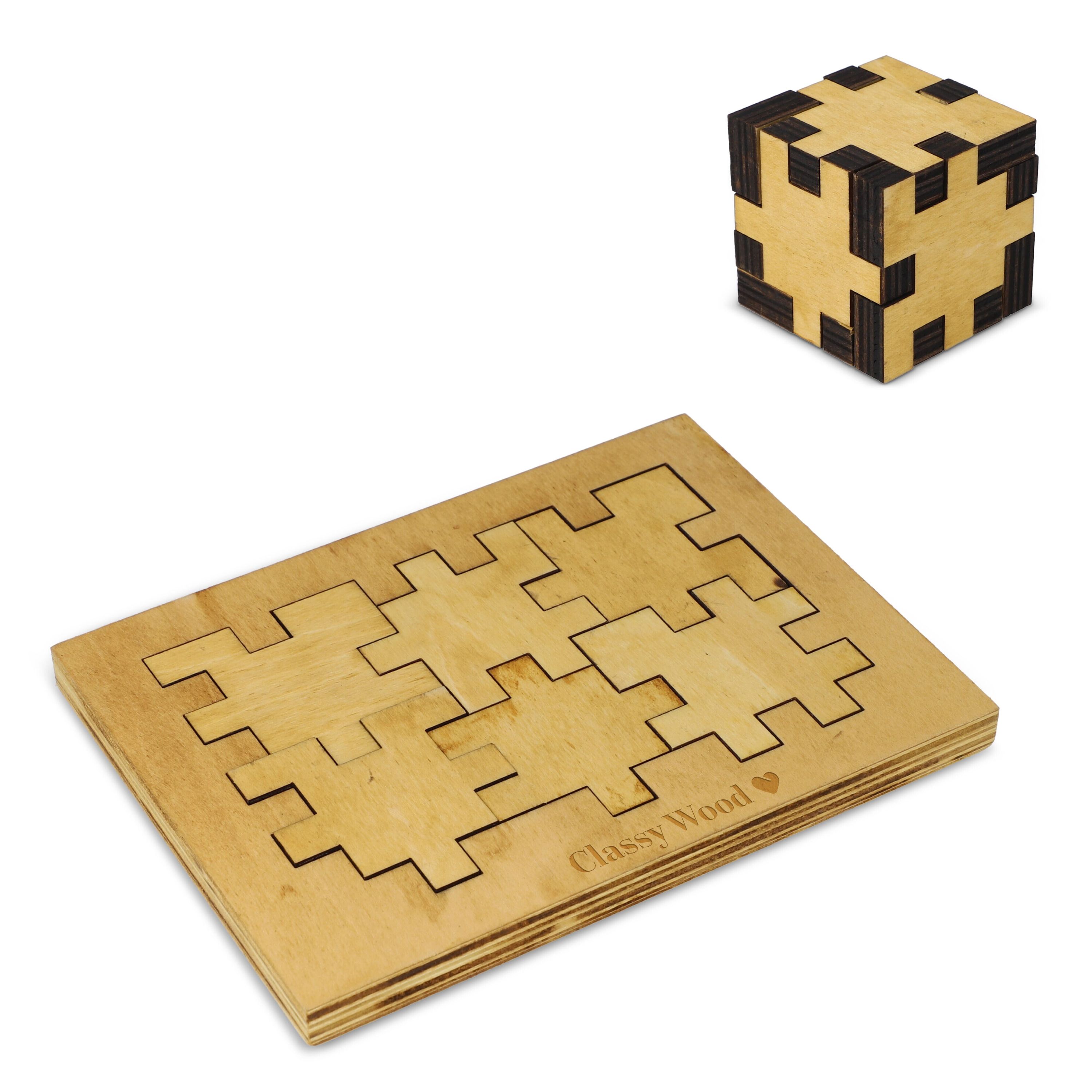 Würfelpuzzle aus Holz - holz  -  holz-252