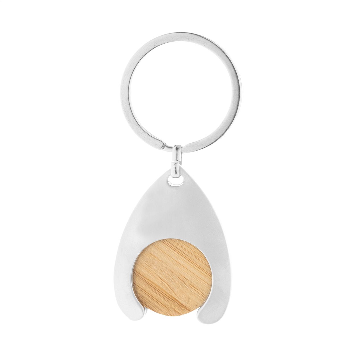 Zoinc Schlüsselanhänger mit Einkaufswagenchip - natur - silber-713