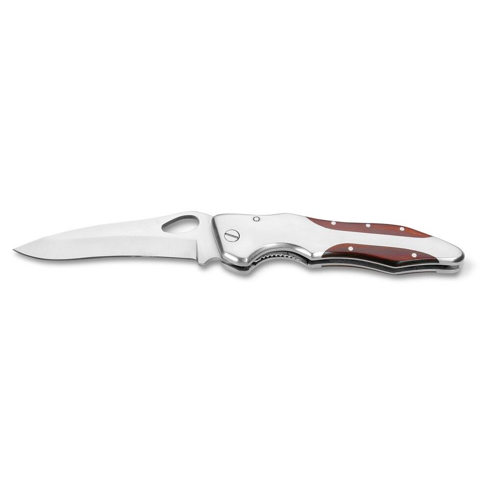 LAWRENCE Taschenmesser aus Edelstahl und Holz - natur - dunkel-511