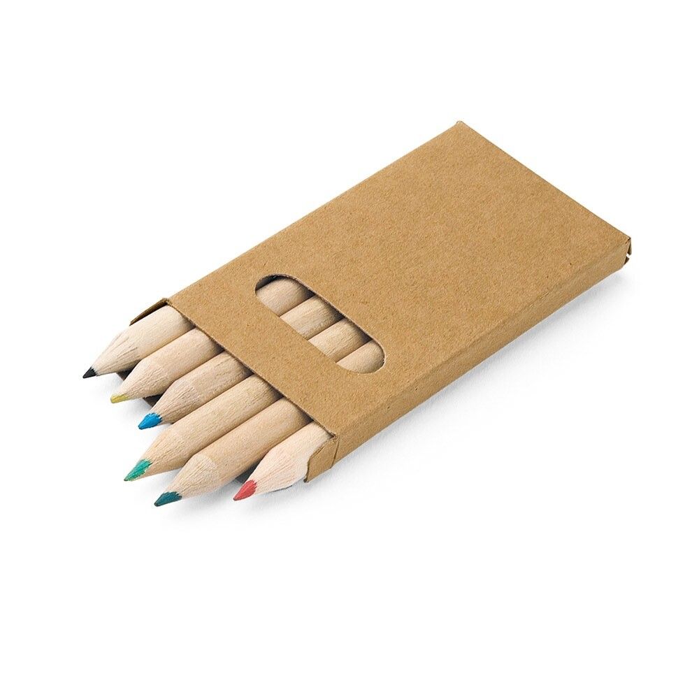 BIRD Buntstift Schachtel mit 6 Buntstiften - natur-783