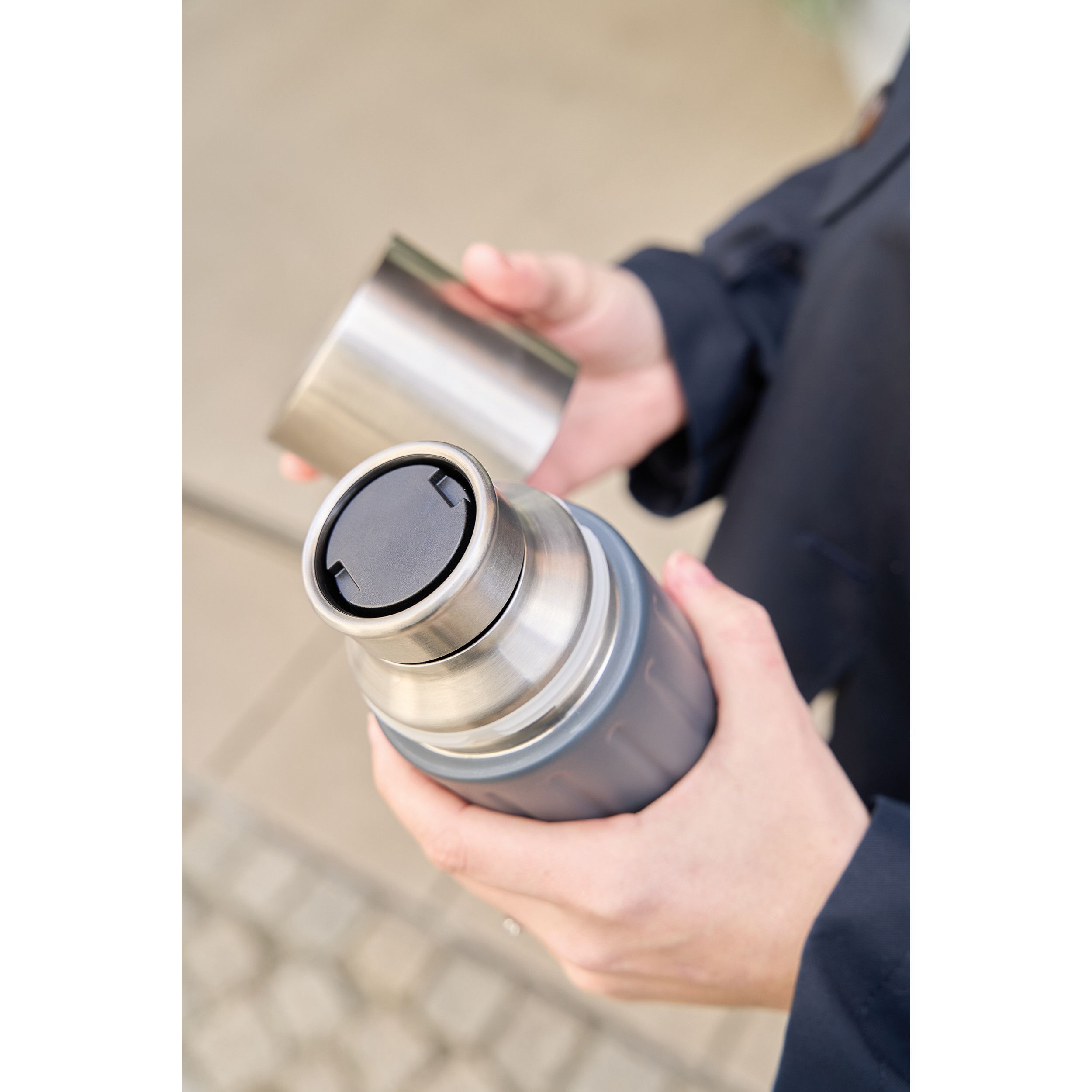 MoLu Edelstahlflasche kupferisoliert Saint Albans - anthrazit-510