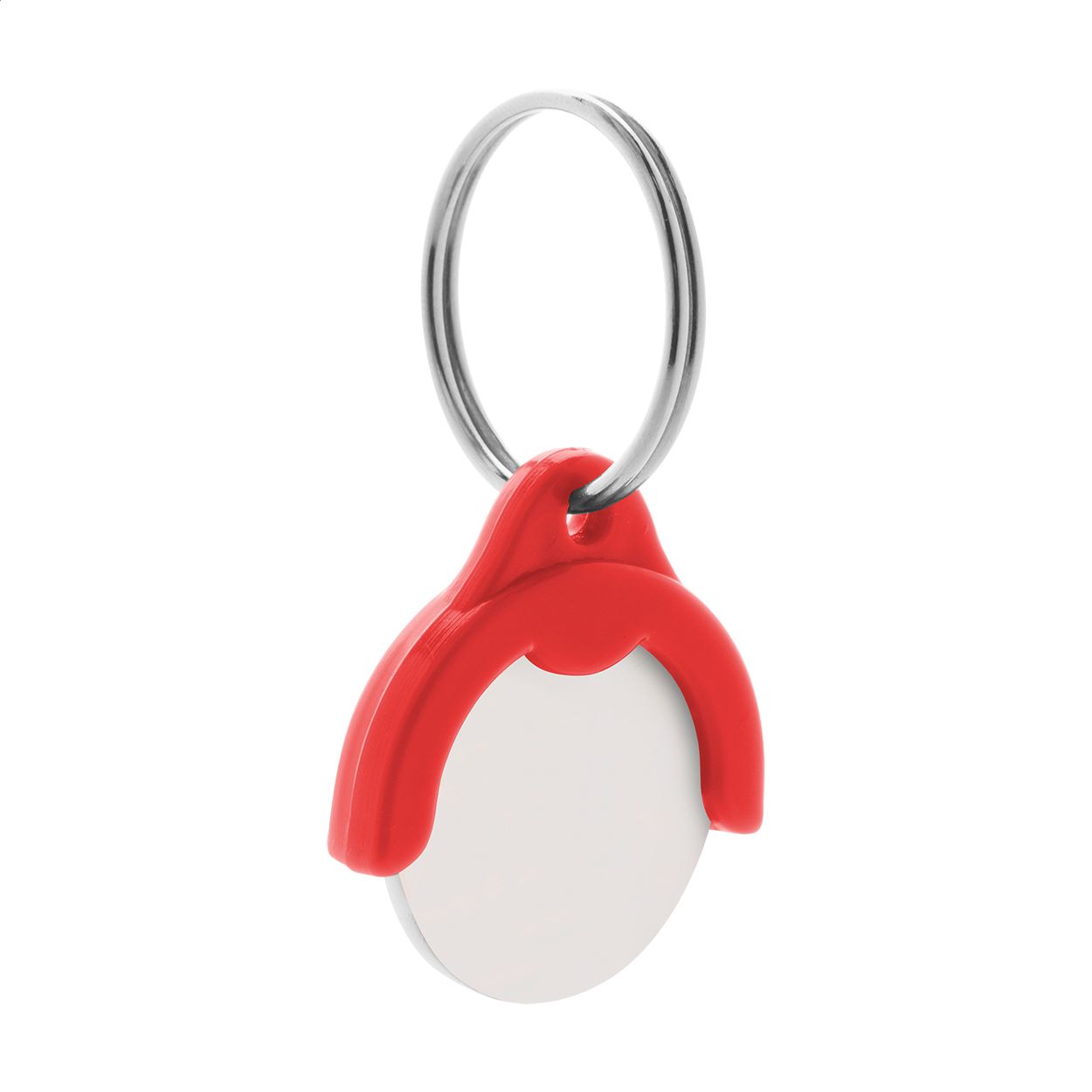 Schlüsselanhänger mit Einkaufswagen-Chip Token - rot-880