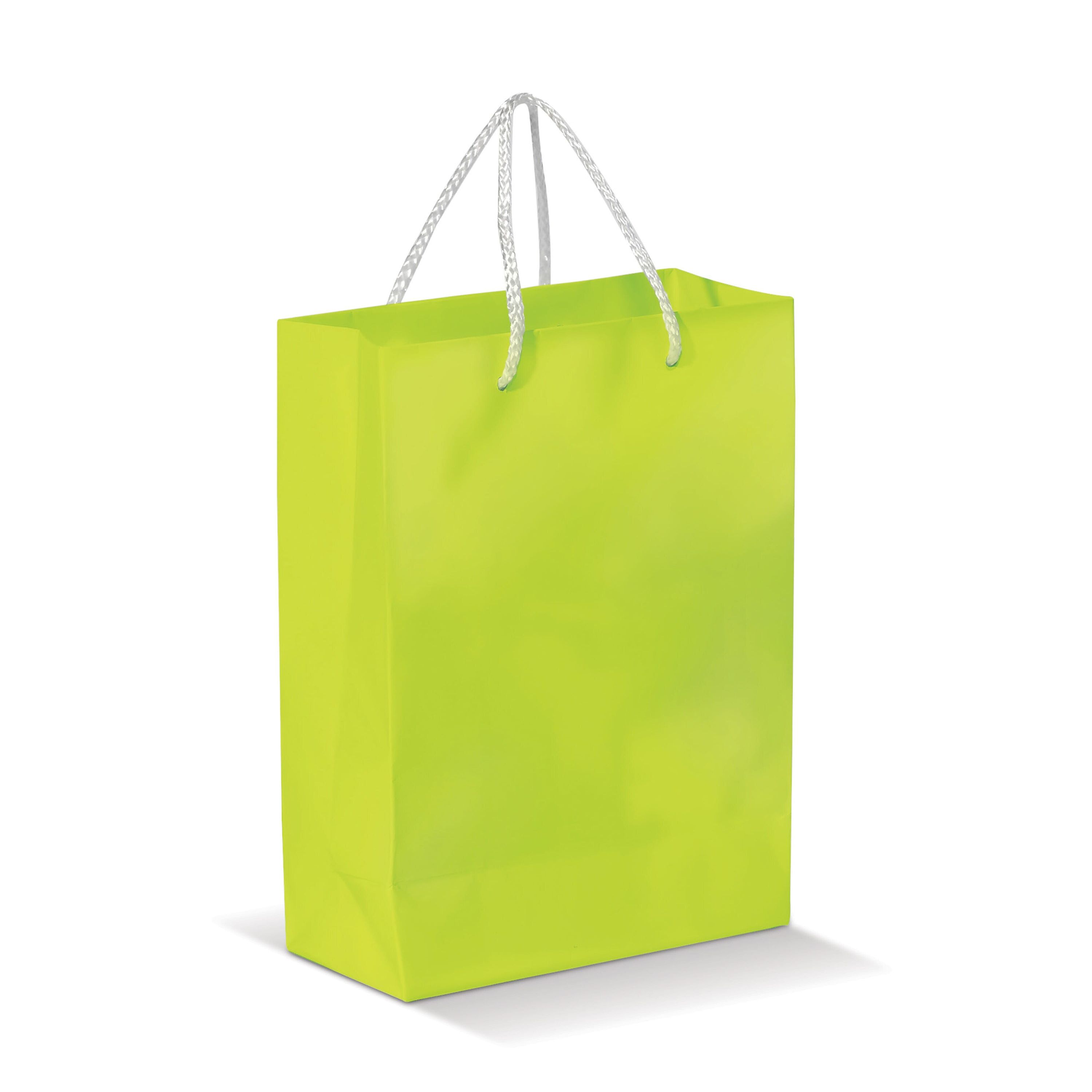Laminierte Papiertasche, klein - hellgrün-328