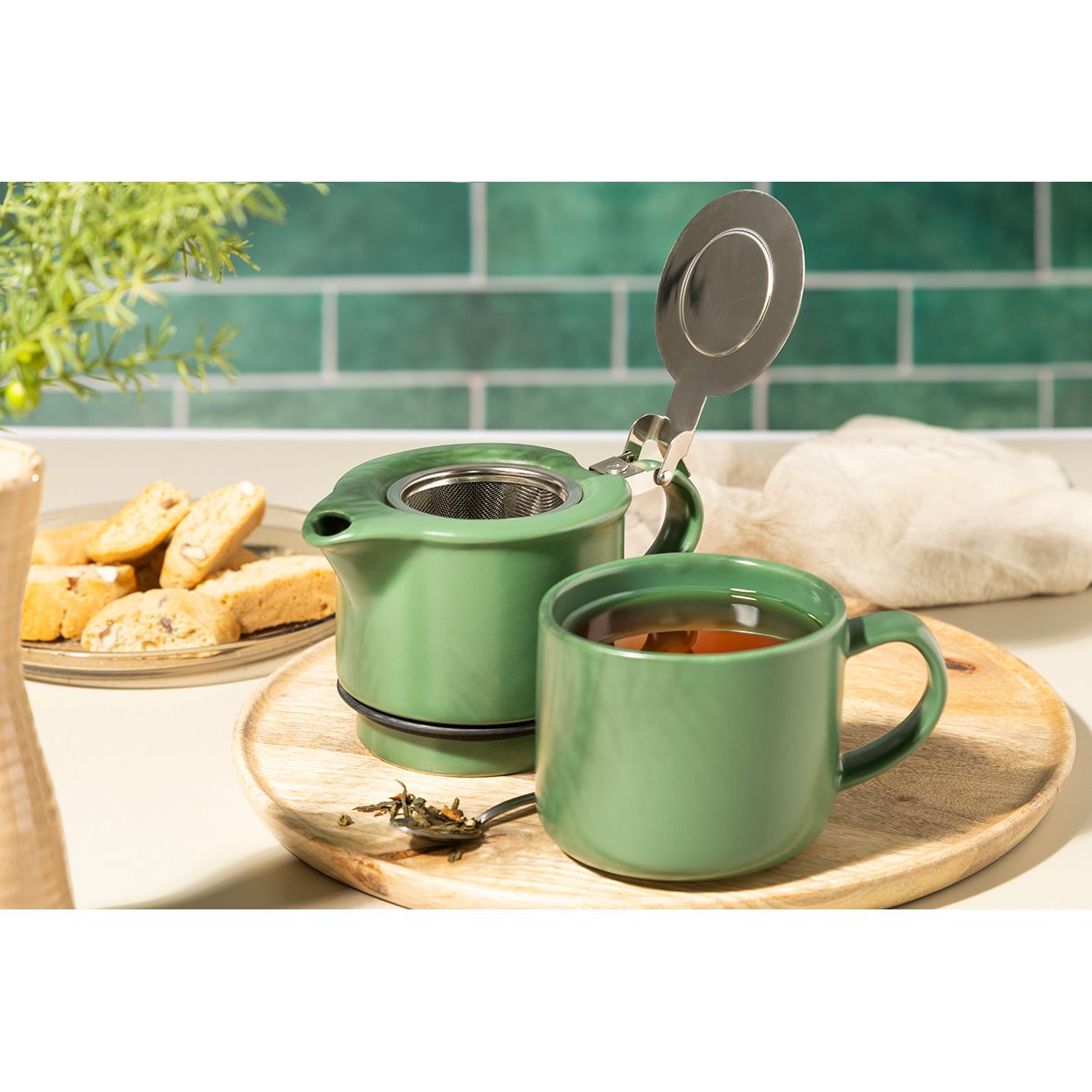 Gongmei Teeservice - grün-619