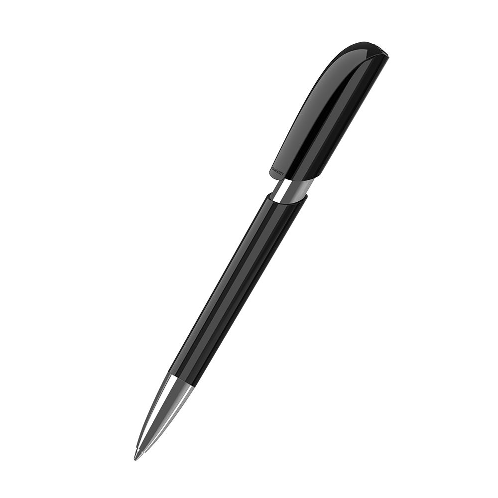 Druckkugelschreiber Push high gloss Mn - schwarz-616