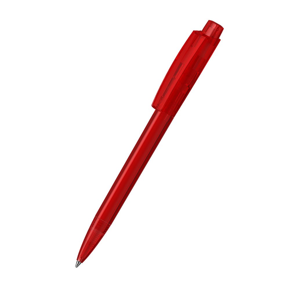 Druckkugelschreiber Zeno transparent - rot transparent-324