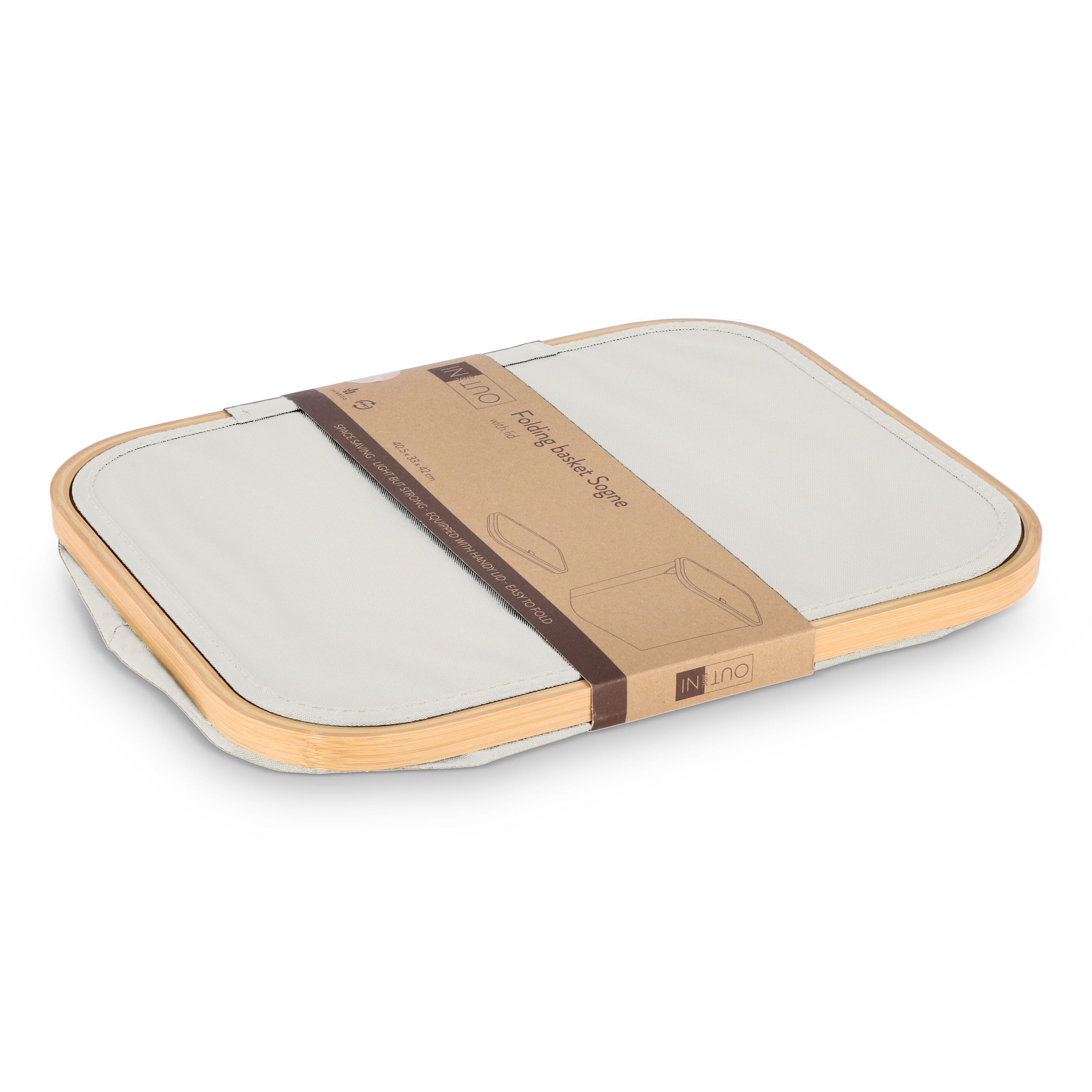 InSideOut faltbarer Korb mit Deckel Sogne 40,5 x 33 x 42cm rPET - natur-596