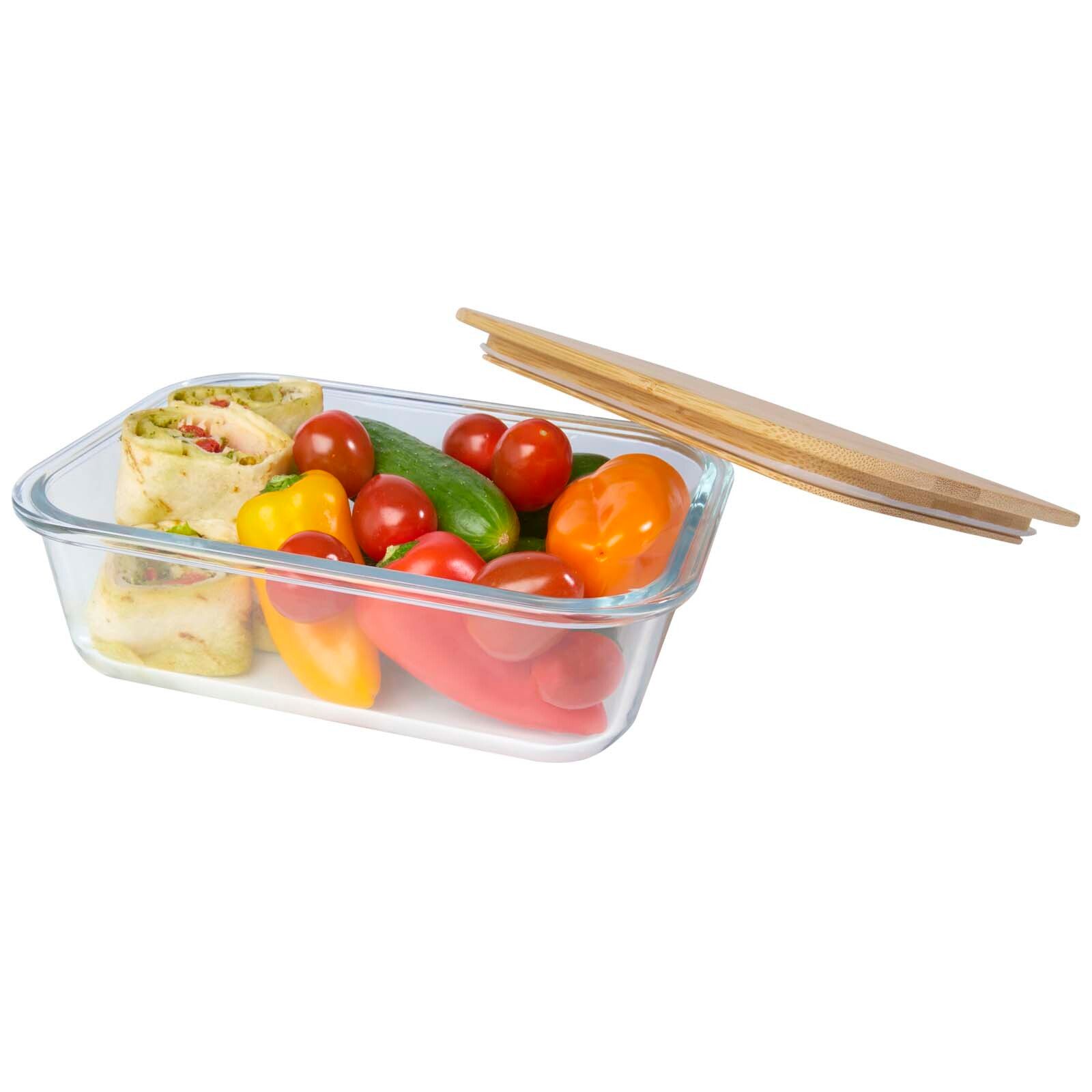 Roby 1000 ml Glas Lunchbox mit Bambusdeckel - ziegelstein-330
