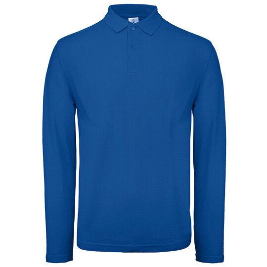 Men´s Long Sleeve Polo ID.001 - royal blue - XL-853