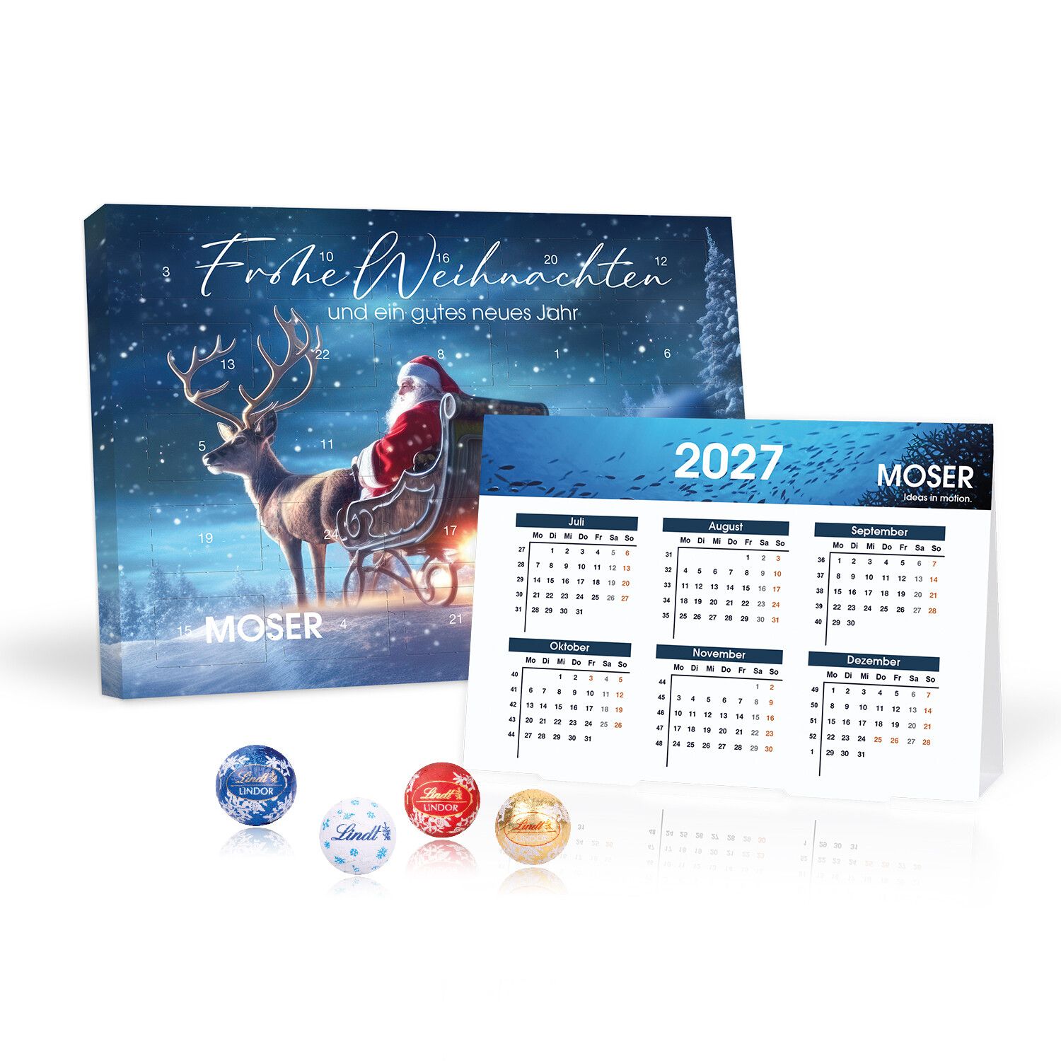 "2 in 1" Marken-Adventskalender Lindt Lindor Minis mit Jahresplaner-477