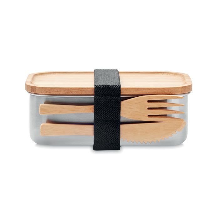 Lunchbox Edelstahl 600ml SAVANNA - holz-508