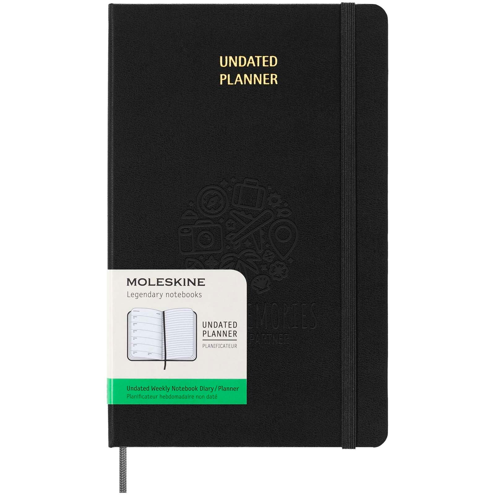 Moleskine Hardcover Wochenplaner L, undatiert - schwarz-439