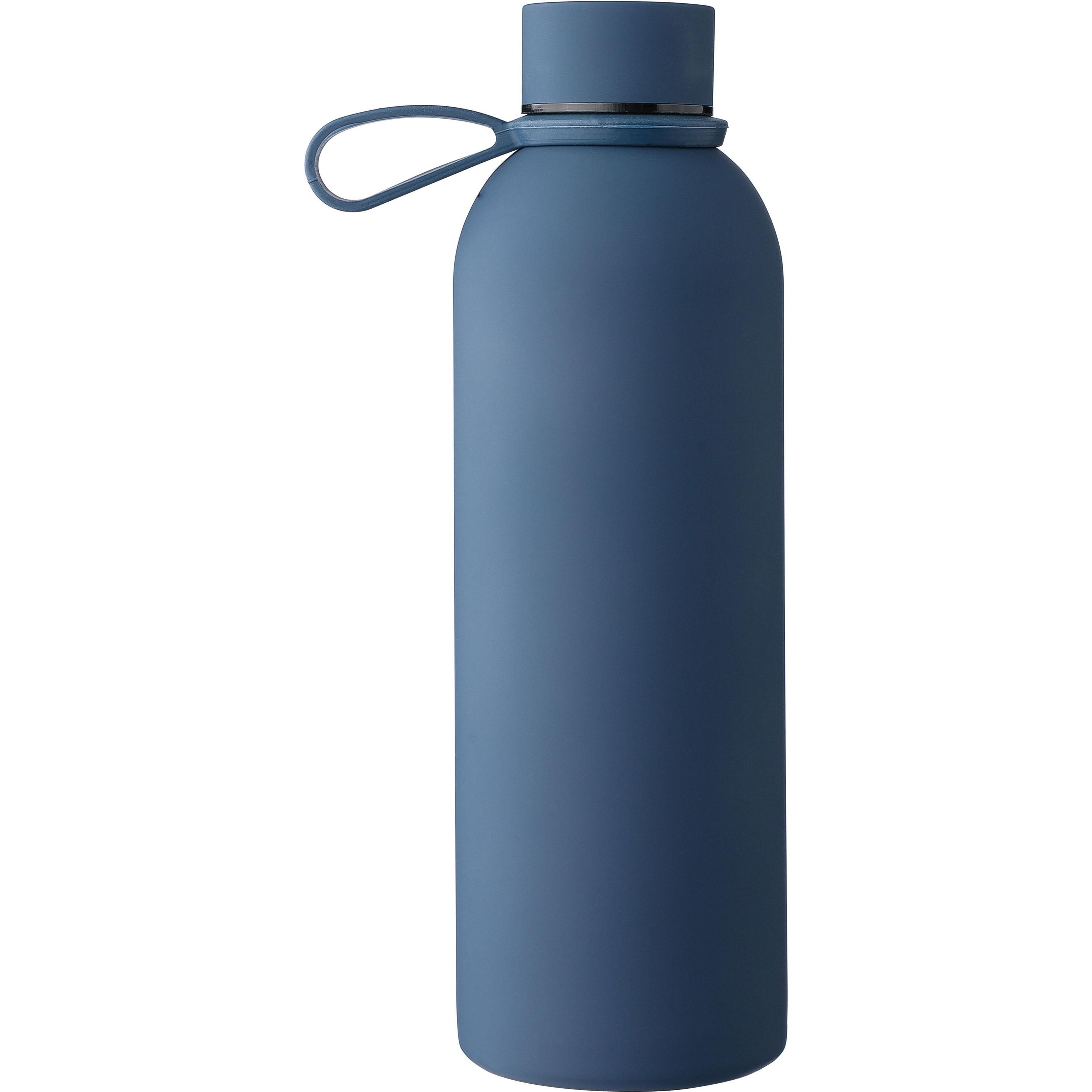 Doppelwandige Trinkflasche aus recyceltem Edelstahl (500 ml) Sena - schwarz-225