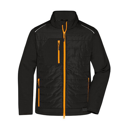 black - neon orange