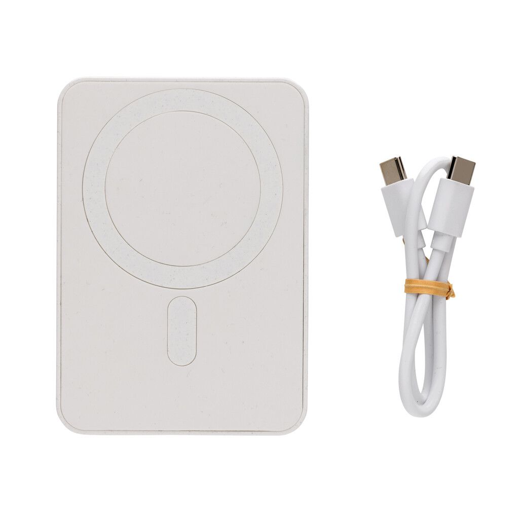 Magnetix 5.000mAh magnetische Powerbank aus RCS recycel. ABS - weiß-36