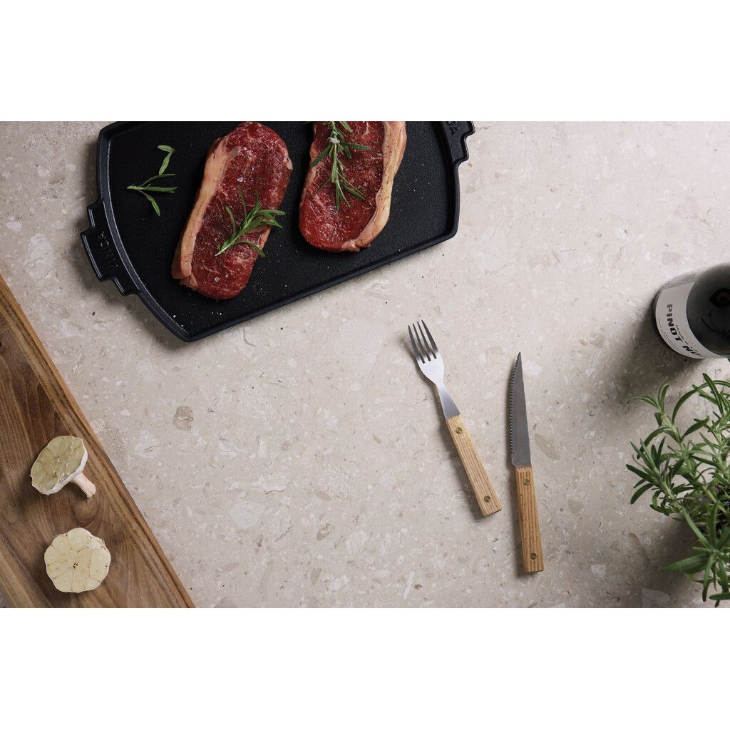 VINGA Paso 8-teiliges Grill-Besteck-Set - braun-990