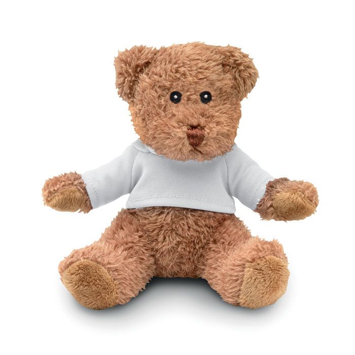 Teddybär mit T-Shirt JOHNNY T - weiß-836