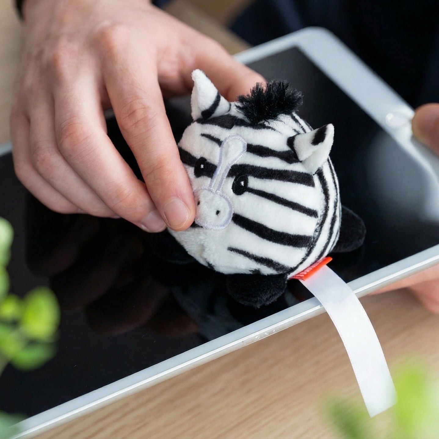 MiniFeet® Bildschirmreiniger Schmoozies® Zebra - schwarz - weiß-789