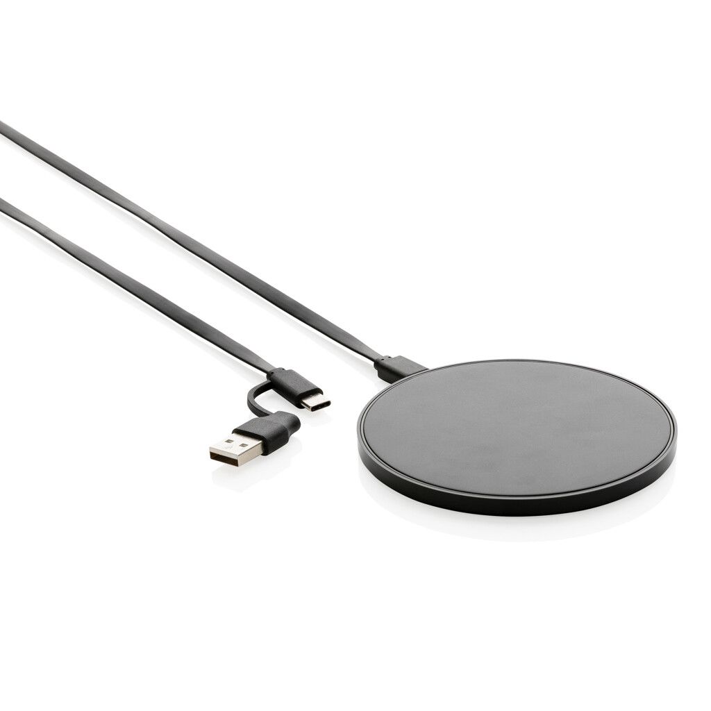 10W Wireless Charger aus RCS Standard recyceltem Kunststoff - schwarz-264