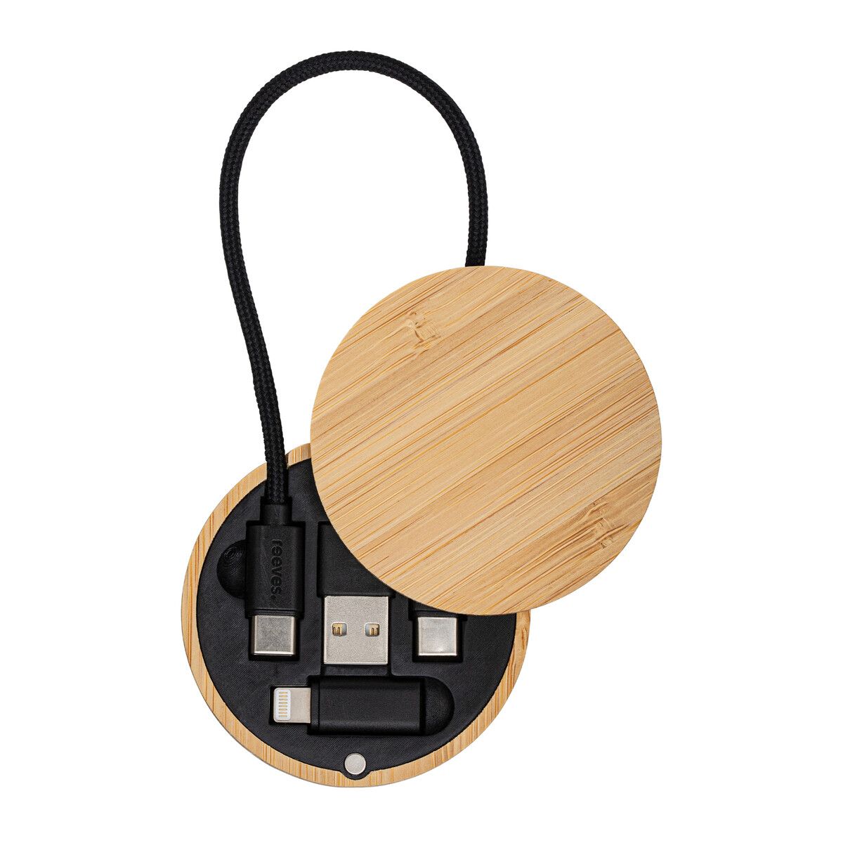 4-in-1 Ladekabel CONVERTICS BAMBOO EVO - braun-646