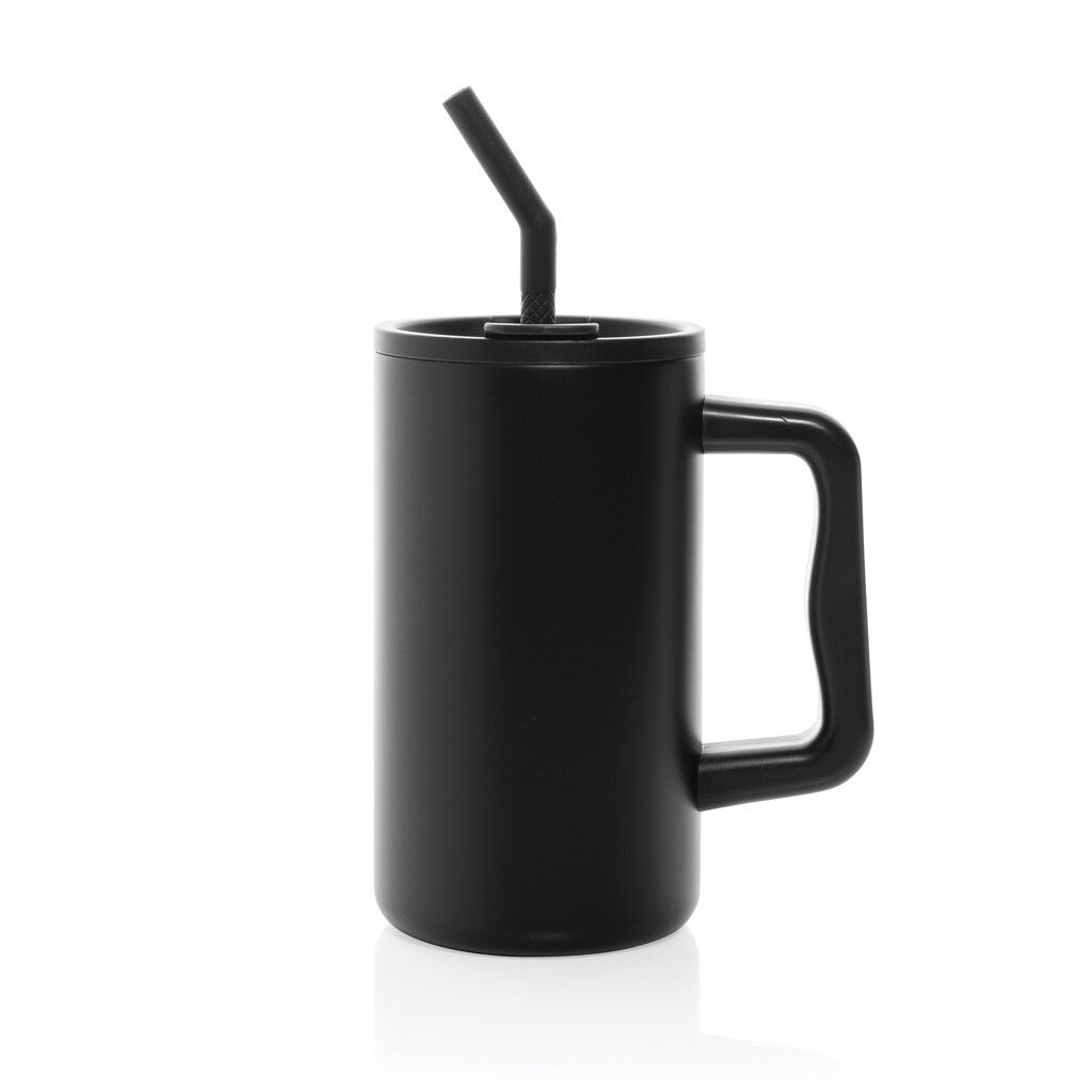 Cube Becher aus RCS recyceltem Stahl 800ml - schwarz-476