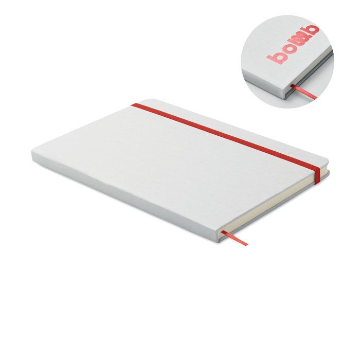 DIN A5 Notizbuch für Gravur ROUTE WHITE - rot-40