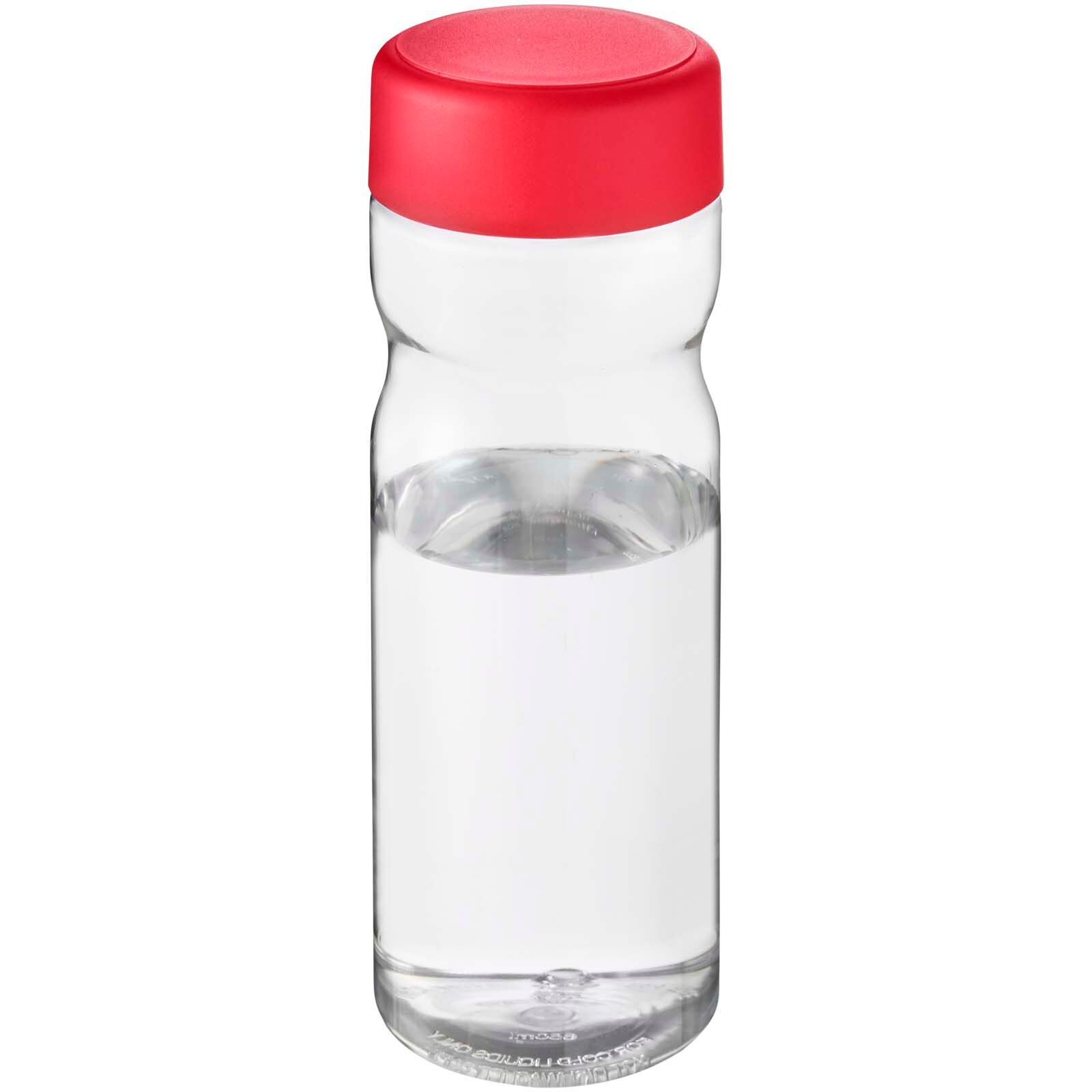 H2O Active Eco Base 650 ml Sportflasche mit Drehdeckel - transparent -  rot-484