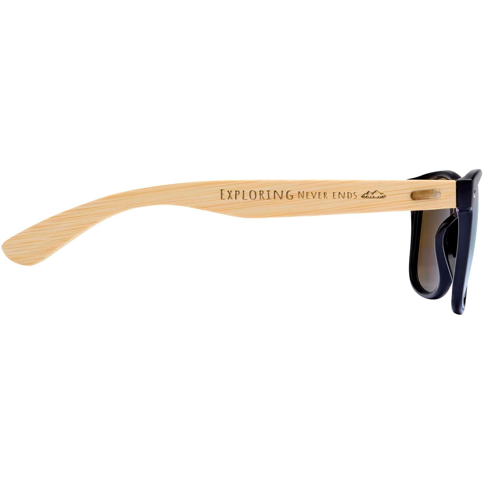 Hue Sonnenbrille mit Bambusbügeln - blau -  natur-979