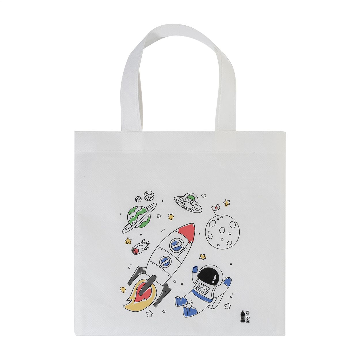 Spacolo RPET Tasche zum Bemalen - weiß-48