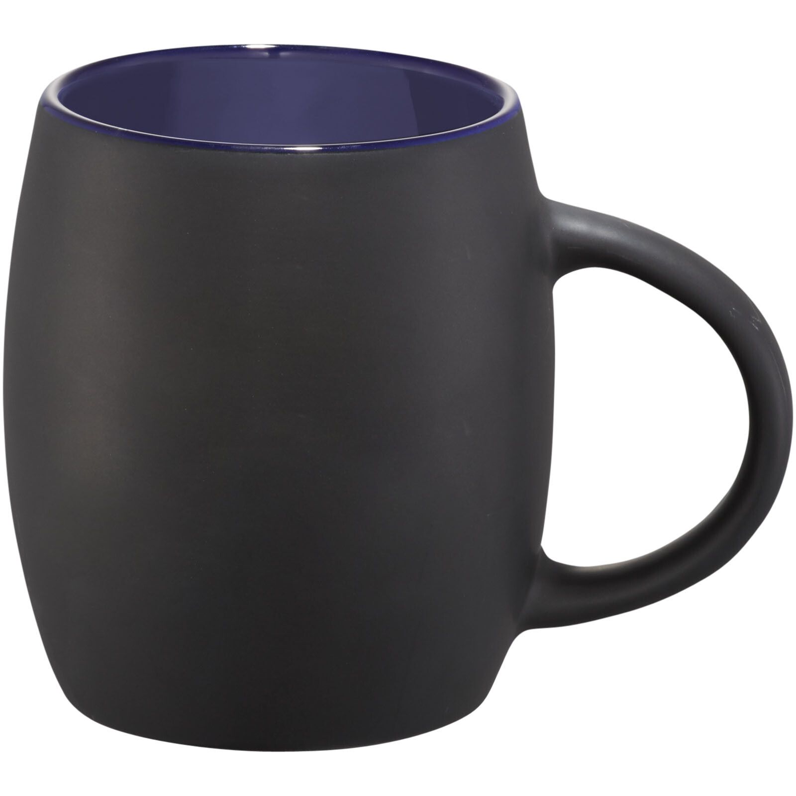 Hearth 400 ml Keramiktasse mit Holz Untersetzer - schwarz -  blau-822