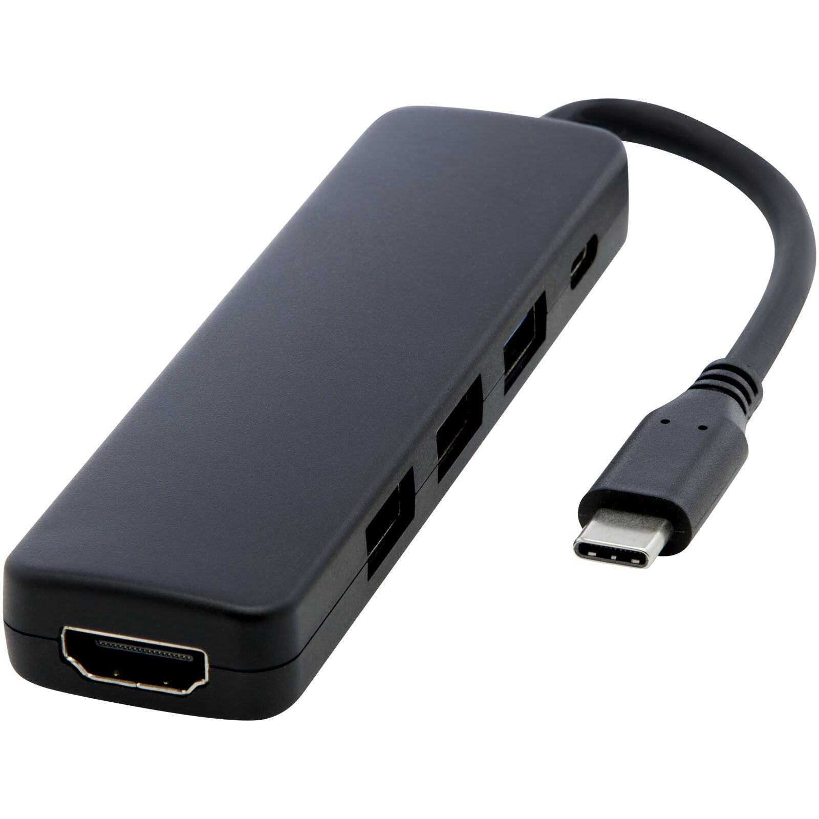 Loop Multimedia-Adapter aus recyceltem RCS Kunststoff USB 2.0-3.0 mit HDMI-Anschluss - schwarz-269