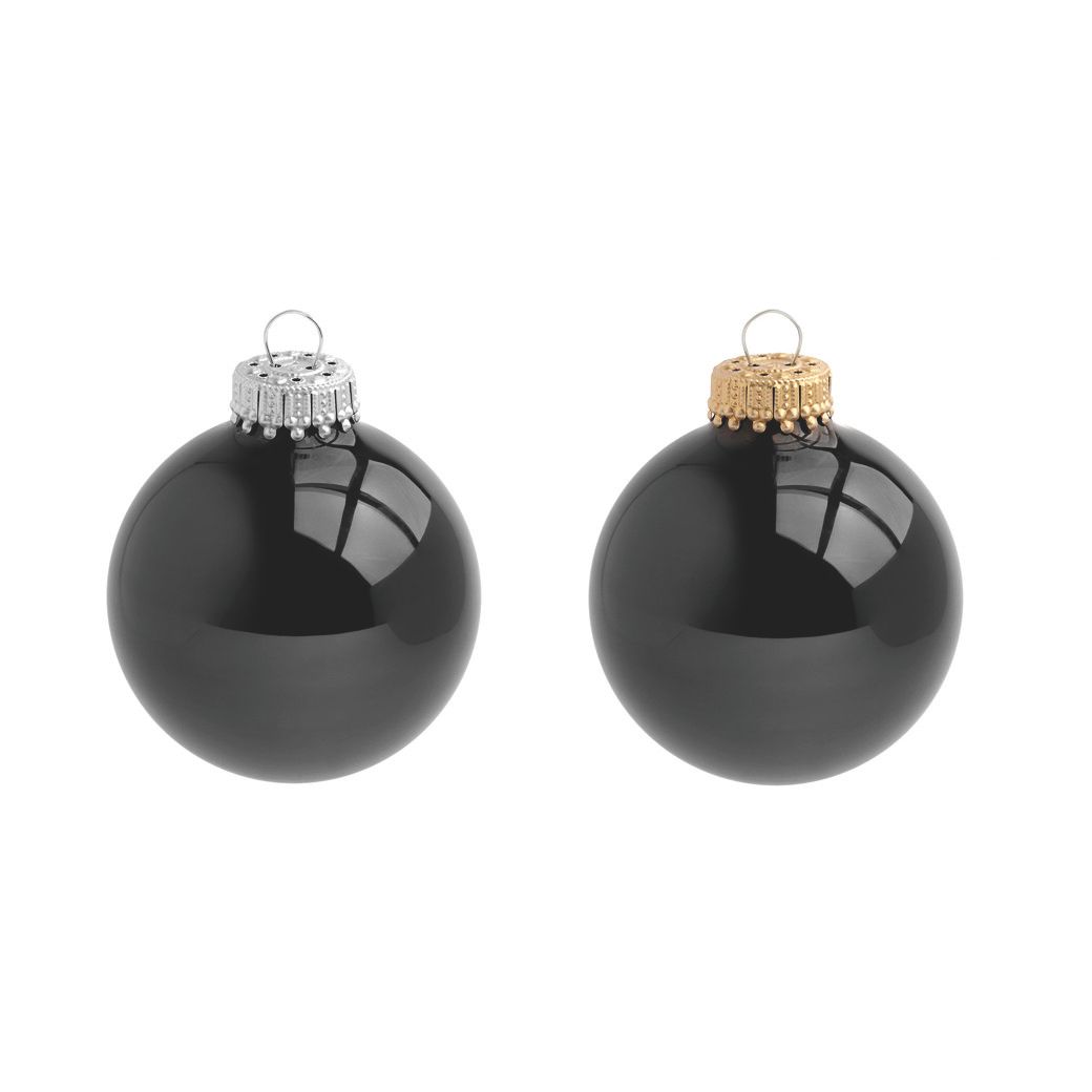 Glaskugel 7 cm (Ø 66 mm) - schwarz in Lagenverpackung (40 Kugeln pro Lage)-938