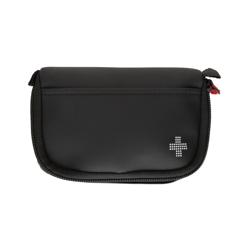 Kleines Erste-Hilfe-Set in RCS recycelter Nubuk-PU Tasche - schwarz-705