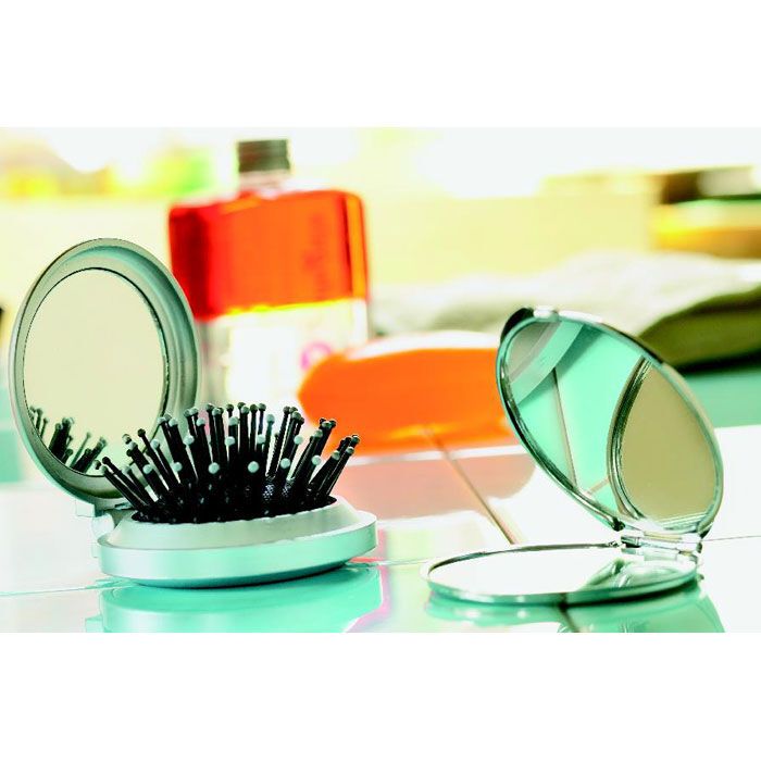 Haarbürste mit Spiegel B BEAUTY - silber-738
