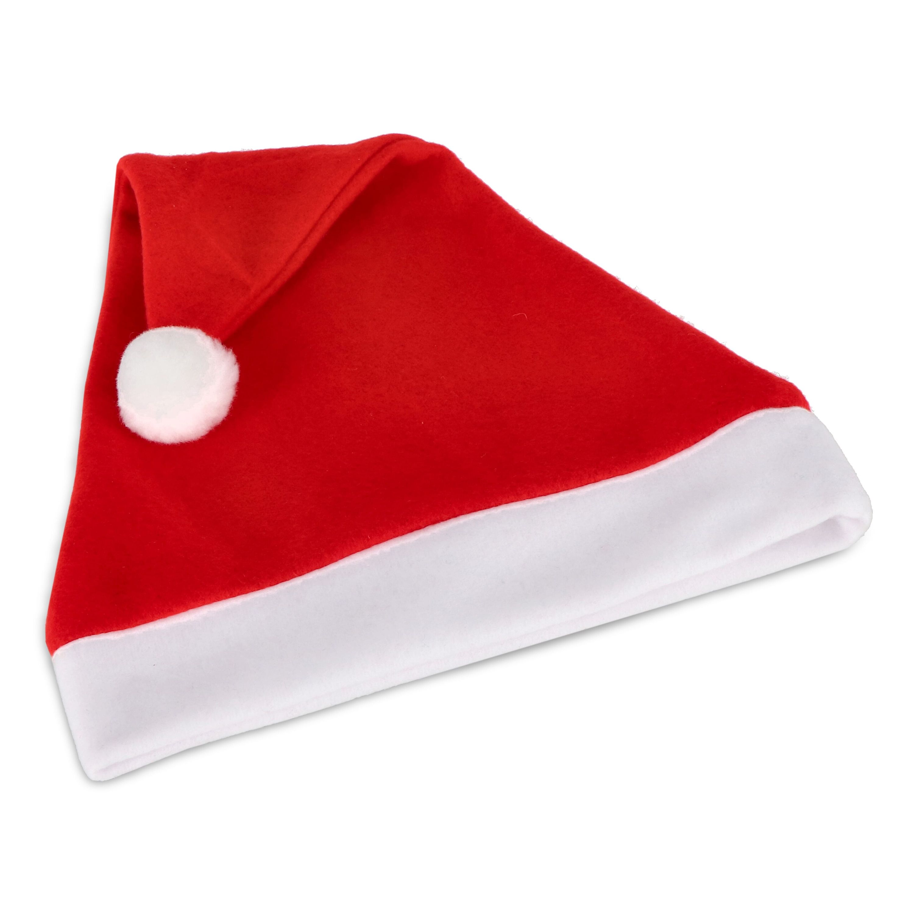 Weihnachtsmütze aus Flanell  - rot-141