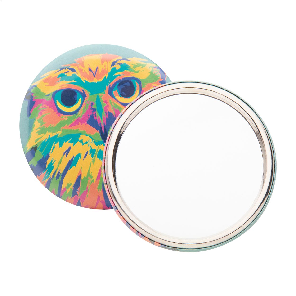 Button-Taschenspiegel BeautyBadge - silber-350