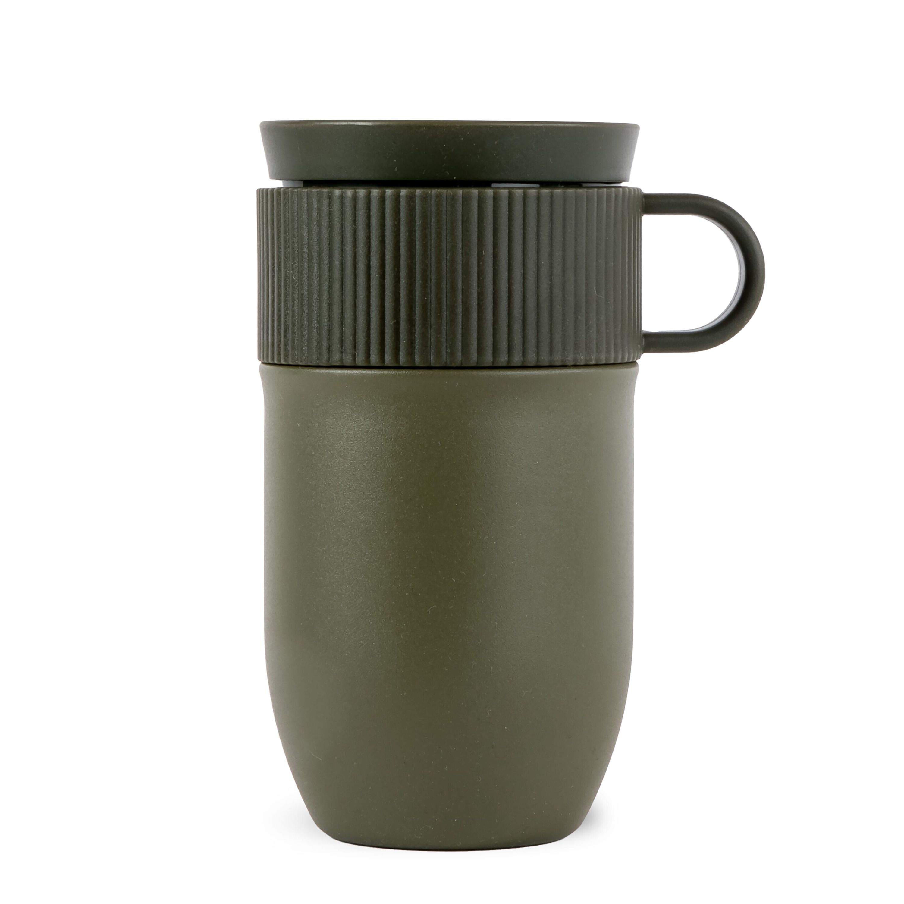 Sagaform Ted isolierter Becher, 280ml auslaufsicher und spülmaschinenfest - dried green-595