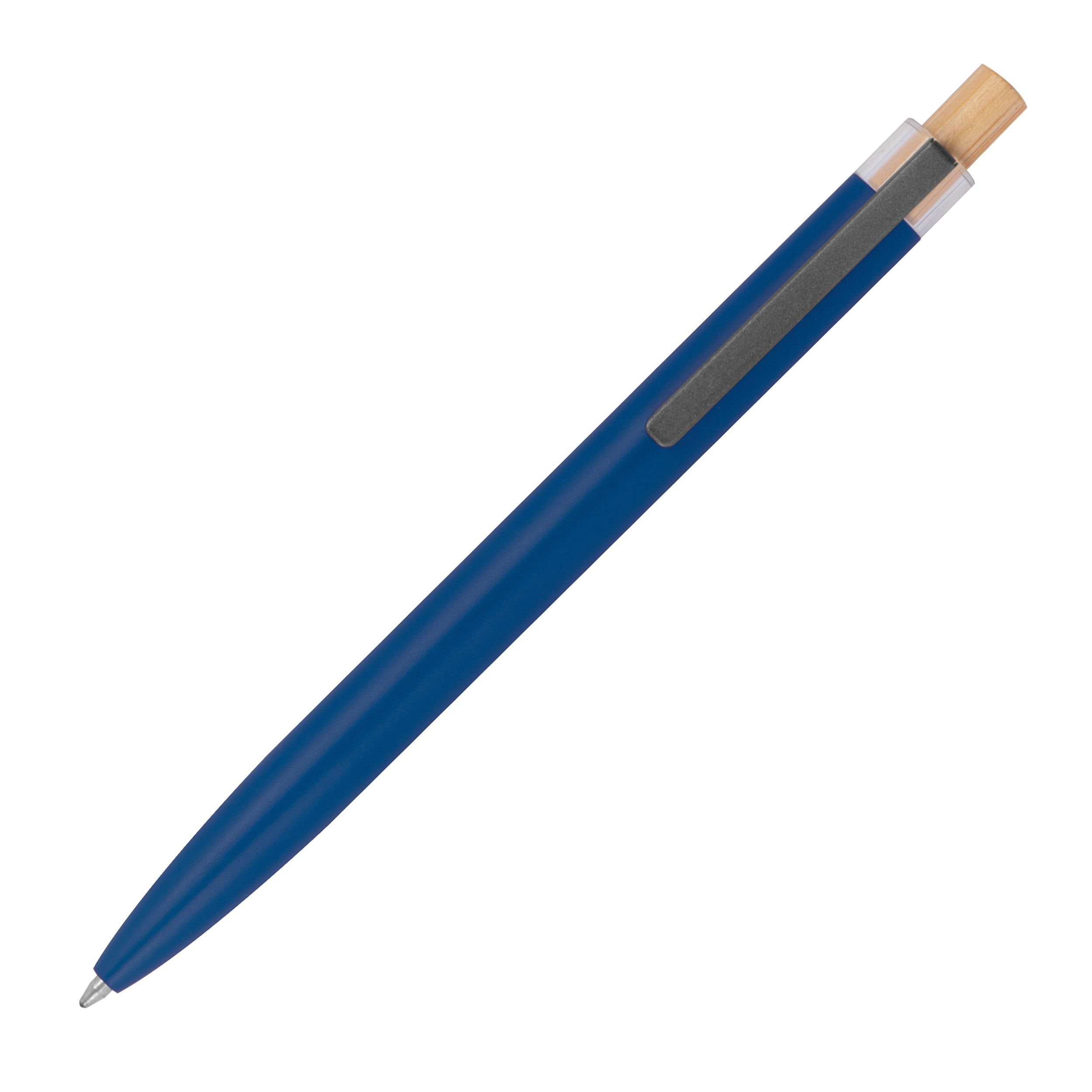 Schreibset mit Kugelschreiber und Rollerball aus recyceltem Aluminium  - blau-326