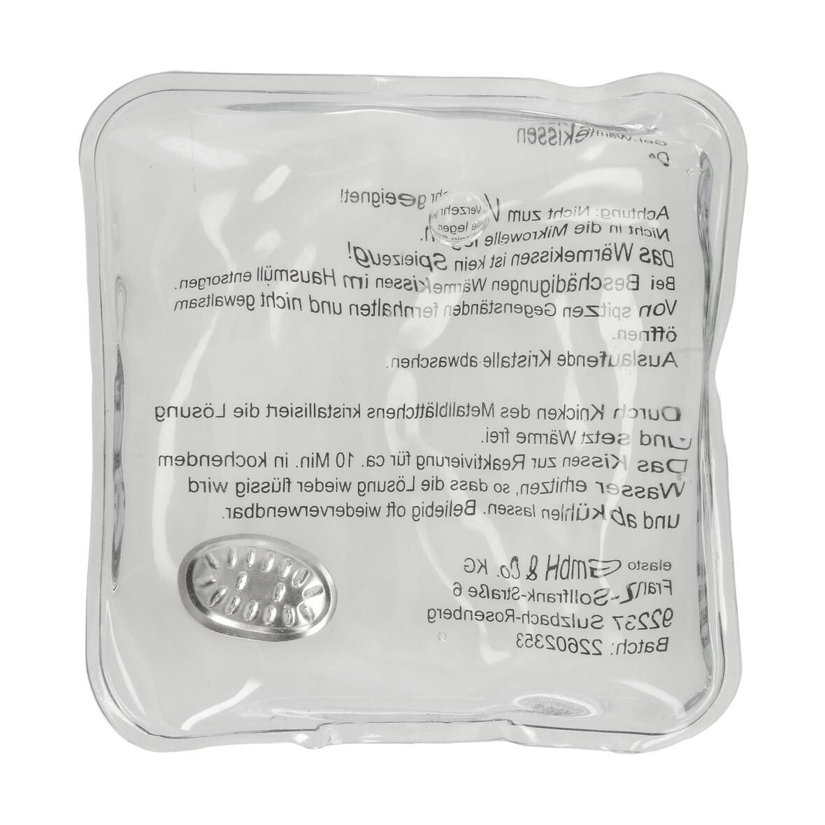 Gel-Wärmekissen Quadrat - transparent-917