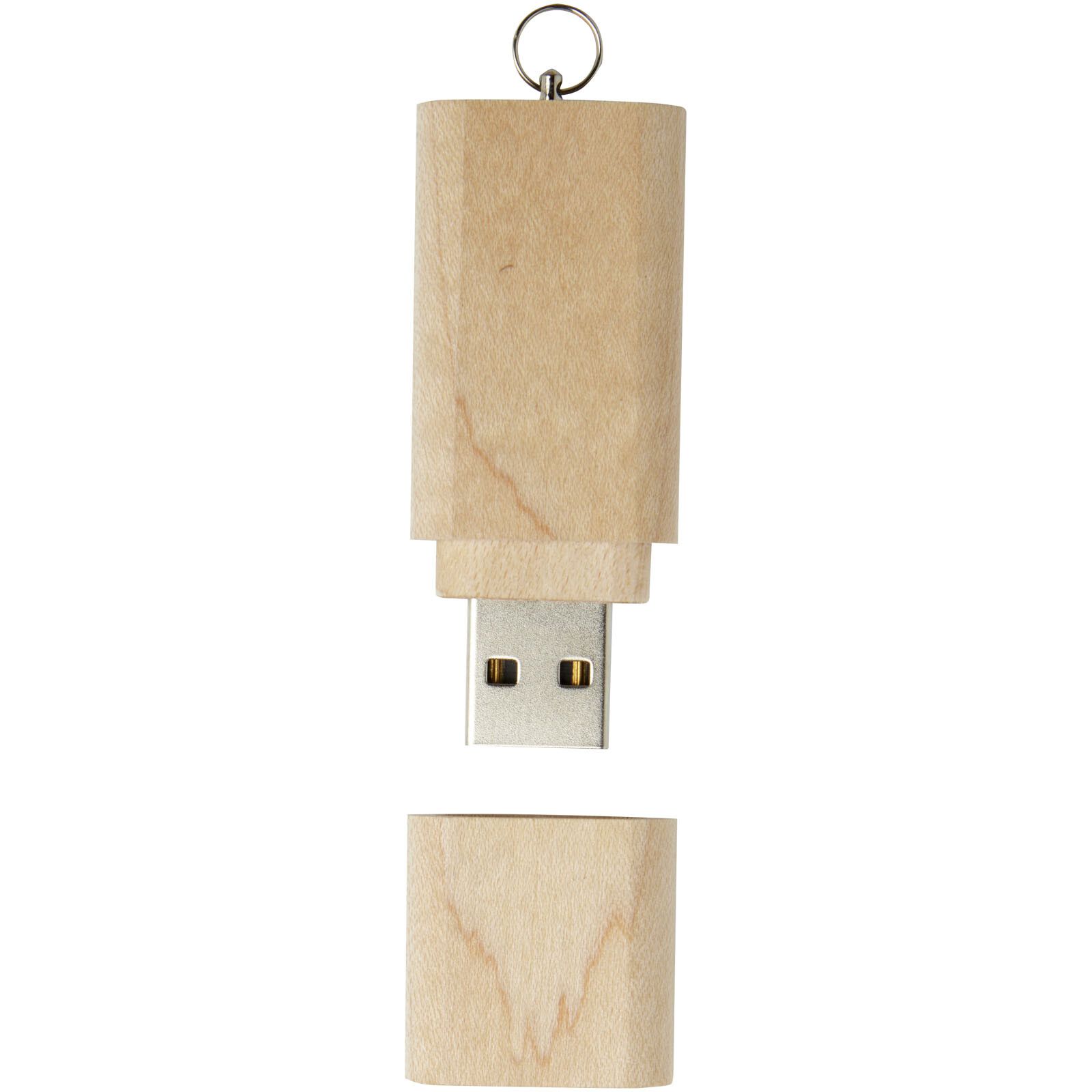 USB-Stick 3.0 aus Holz mit Schlüsselring - hellbraun - 16 GB-490