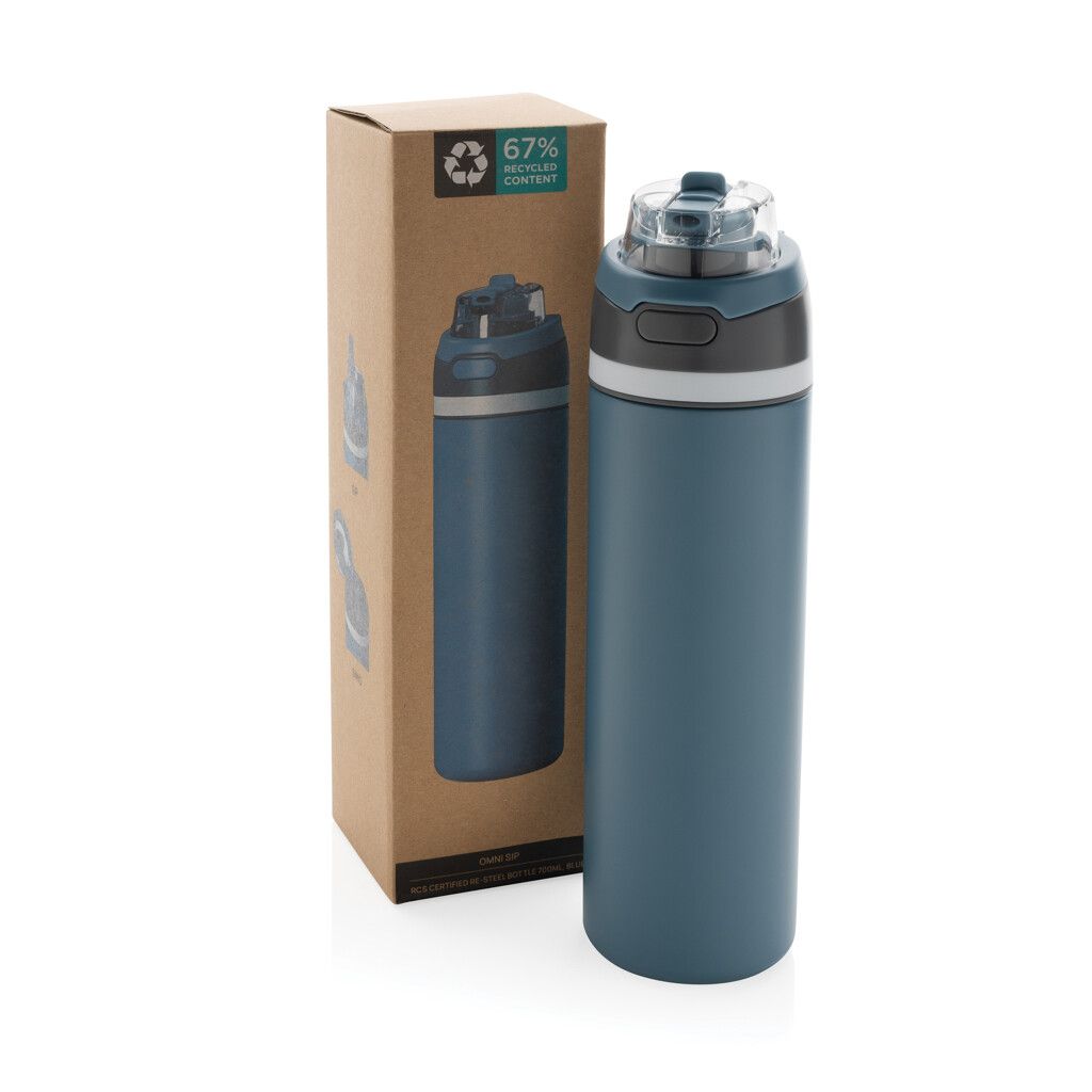 Omni Sip verschließbare Flasche aus RCS-reSteel, 720ml - blau-339