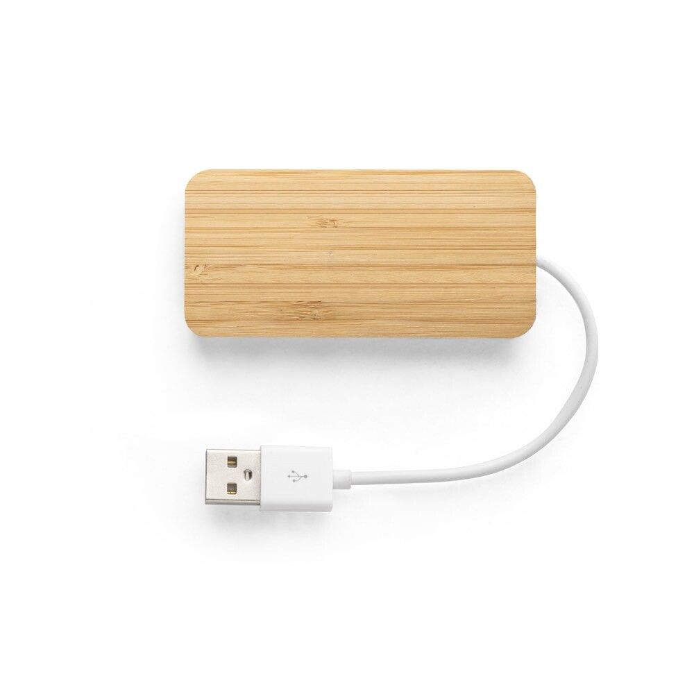 MOSER HUB mit 2 USB-A und 1 USB-C Anschluss aus Bambus - natur-119