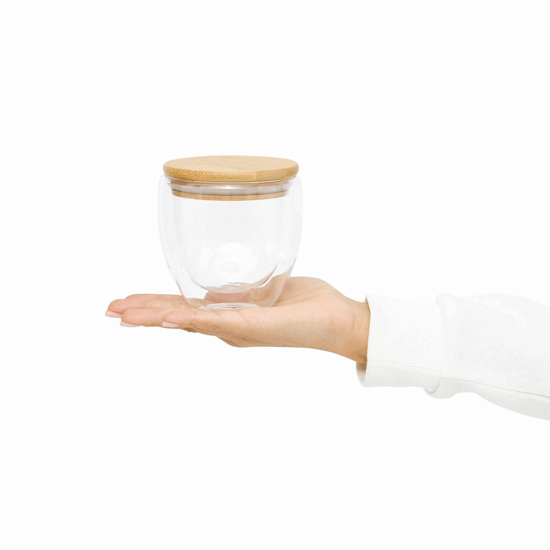 Glas BAMBOO ART S, Füllmenge ca. 250 ml - braun - transparent-843