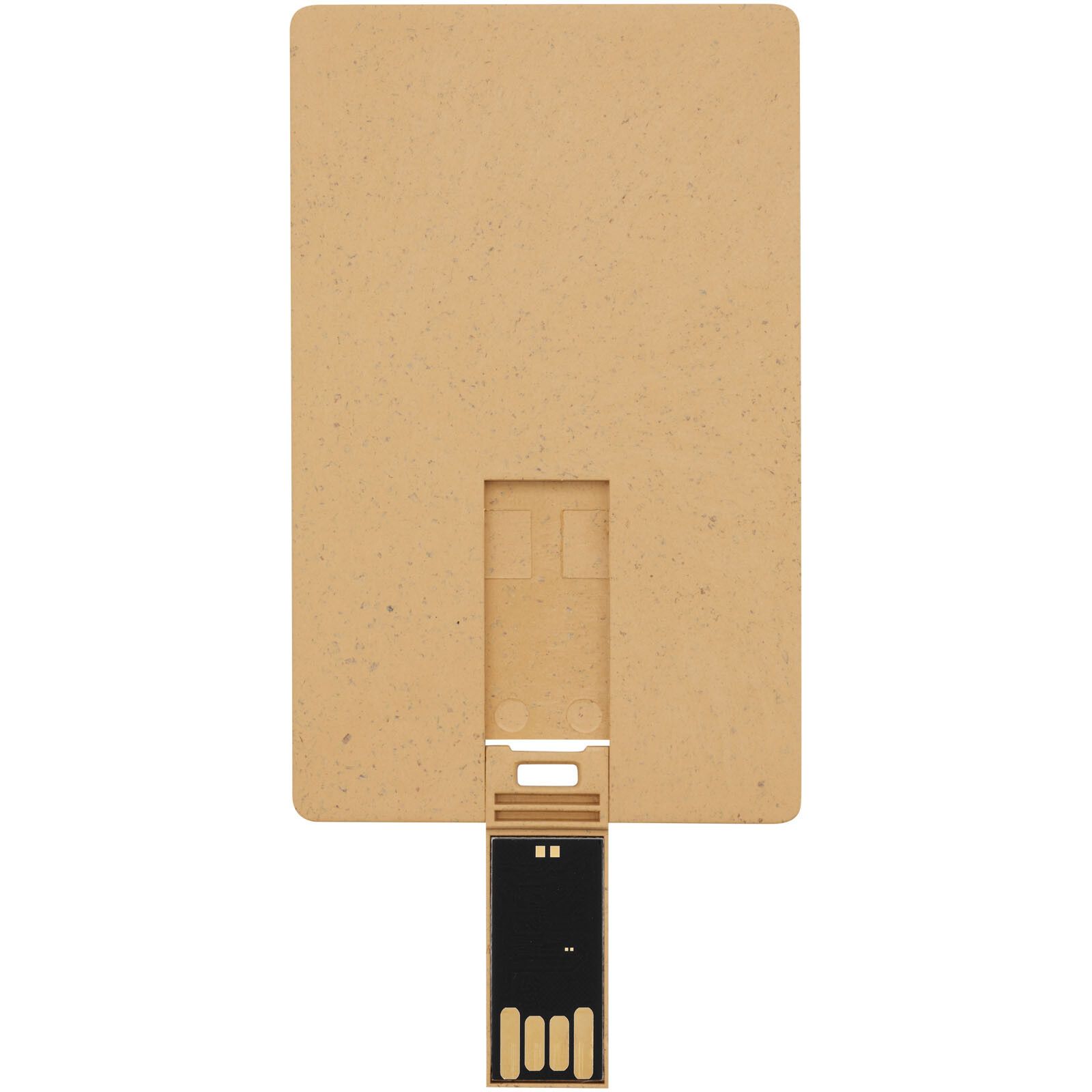 Rechteckiger, ausklappbarer USB-Stick in Kreditkarten-Format - Kraftpapier - 8 GB-505